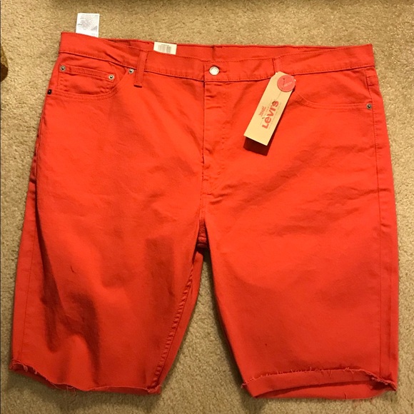 orange levi shorts